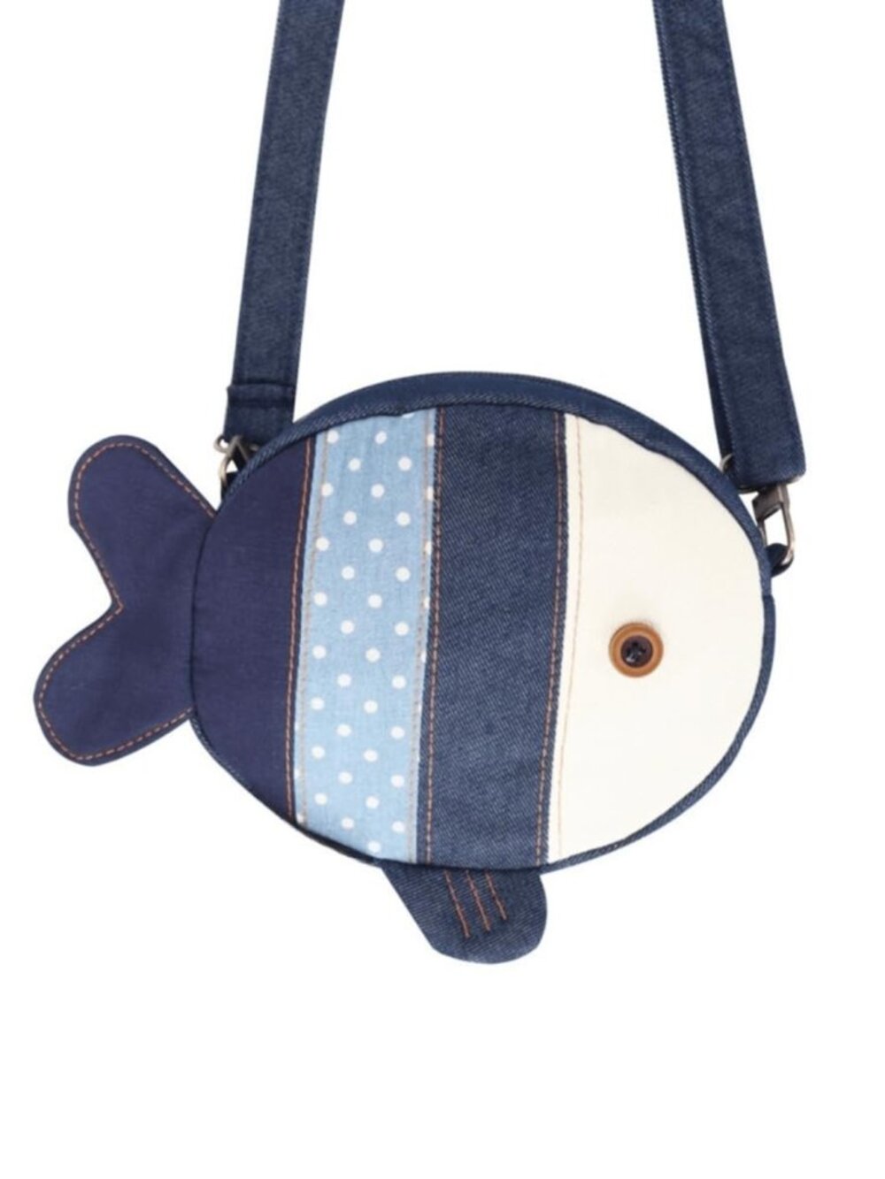 Cute Fish Purse, Denim Crossbody Bag for Women and Girls